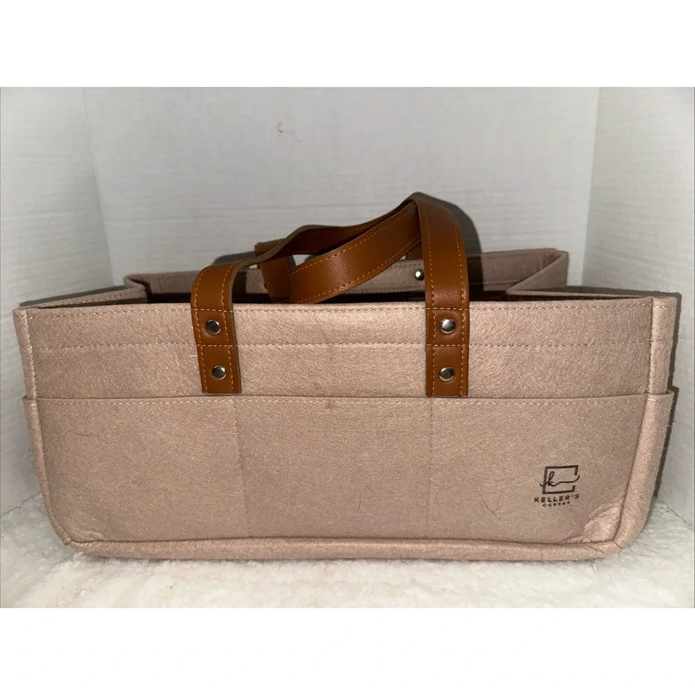 Baby Diaper Caddy Organizer Beige Large & Small Pouch/portable Holder Bag For Ch